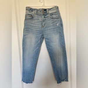 KanCan Light Blue High Rise Cropped Jeans